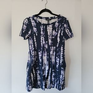 Ellen tracy t shirt tie dye shift dress